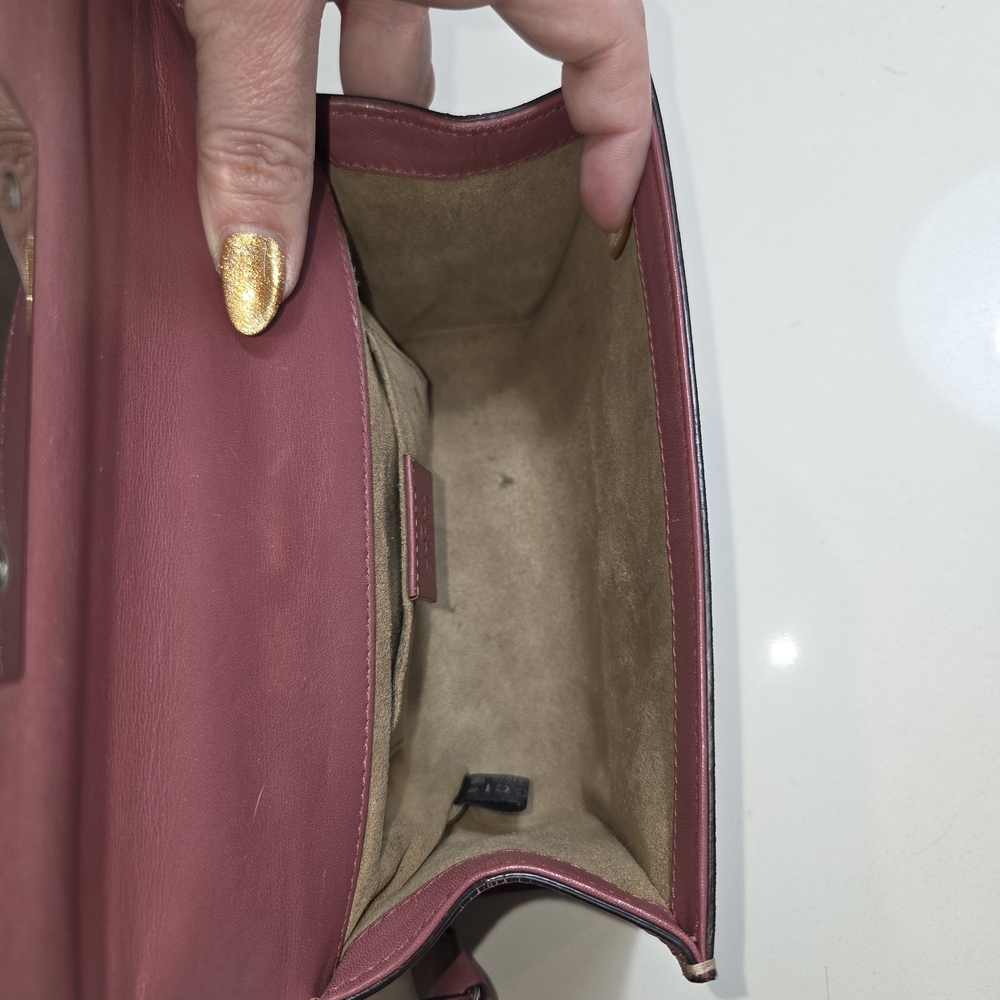 Authentic Gucci Pink Floral Crossbody Bag with Chain - Picture 7 of 7